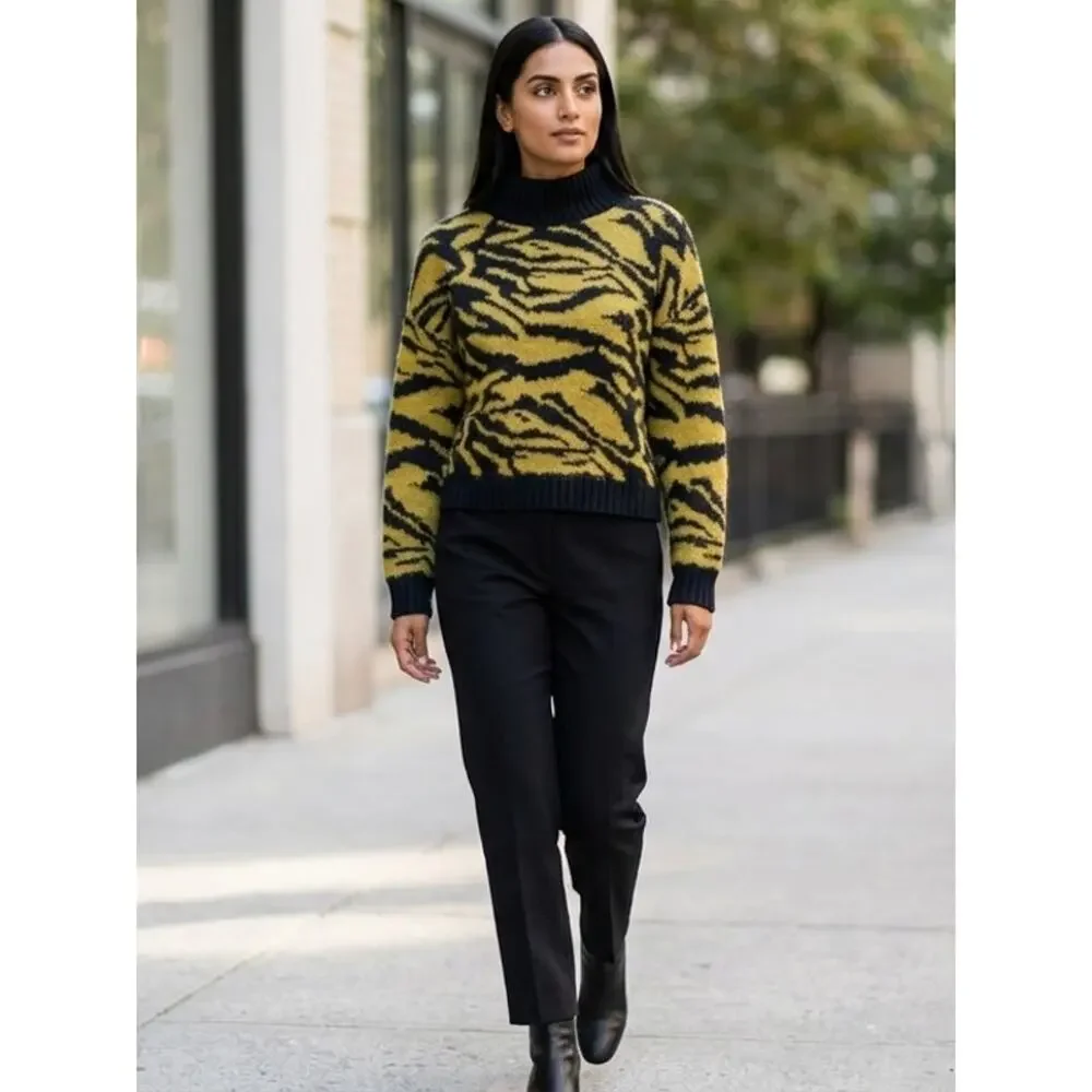 HaveONE Made in Italy Animal Print Sweater Women See Measurements